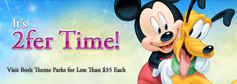 Disneyland 2fer tickets