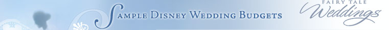 Sample Disney Wedding Budgets